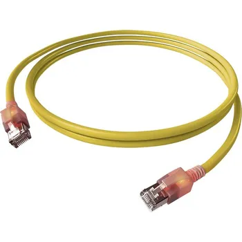 Datový kabel Easylan CS1OYADAD0070 RJ45 síťové kabely, propojovací kabely CAT 6A S/FTP 7.00 m žlutá dvoužilový stíněný, bez halogenů, samozhášecí 1 ks