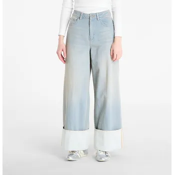 Džíny adidas Wide Leg Jeans Lghden/ Off White W29/L30