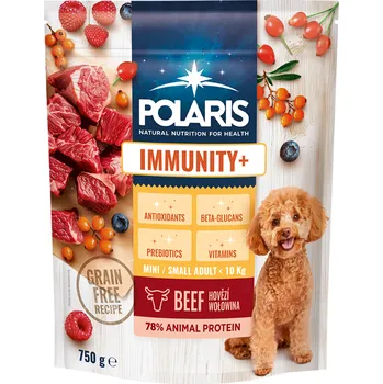Krmivo pro psa Polaris Grain Free Immunity Plus Small Adult & Mini Beef 750 g