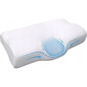 Polštář ORTOPEDICKÝ POLŠTÁŘ PROFILOVANÝ PRO SPANÍ PAMĚŤOVÁ PĚNA 50X30 CM