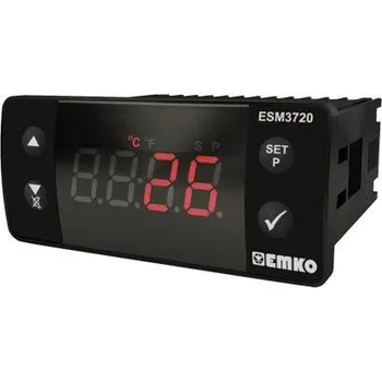 Emko ESM-3720 2bodový a PID regulátor termostat Pt100 -50 do 400 °C relé 16 A (d x š x v) 65 x 76 x 35 mm