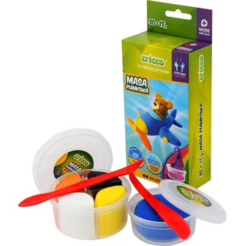 Modelovací hmota Modelovací pěnová hmota Cricco - sada letadlo, 5 barev, 30 g + 15 g