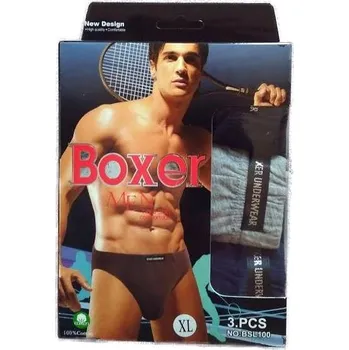 Slipy Bavlněné slipy BOXER (Set 3 ks) BSL100 Velikost: XL