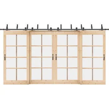 Nábytkové kování OMAXI Sada příslušenství pro posuvné dveře 427 cm ocelová černá 857492