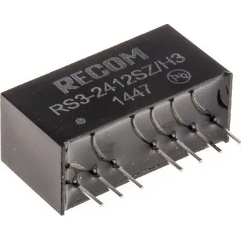 Měnič napětí DC-DC převodník 3W, výstup: 12V dc 250mA 3kV dc, Vin 9 → 27 V DC