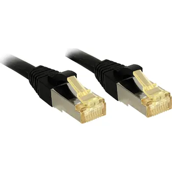 Datový kabel LINDY 47310 RJ45 síťové kabely, propojovací kabely CAT 6a (surový kabel CAT 7) S/FTP 3.00 m černá s ochranou 1 ks