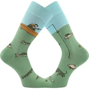 VOXX Ponožky slabé fishing LOVIX 02 s rybářskými motivy RYBÁŘE (3 páry) 43-46 126280