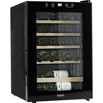 Chlazení N8WERK JC-62E/HC skleněná chladnička 62 l Energetická třída (EEK2021): G (A - G) stojící spotřebič černá