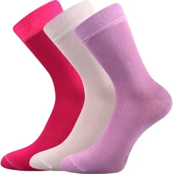 Dívčí oblečení BOMA Ponožky dětské slabé EMKO jednobarevné DÍVČÍ (3&nbsp;páry) 20-24 100884