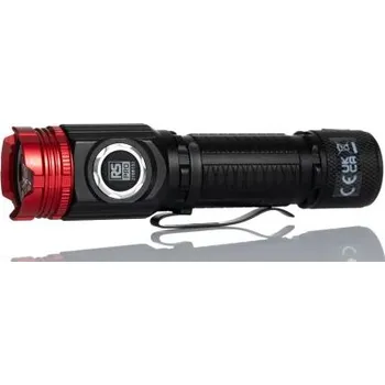 Svítilna Kapesní svítilna, Ne, rozsah: 200 M, typ žárovky: LED Dobíjecí, svítivost: 1800 lm, IPX4 Červená, Černá Nízká, Vysoký,