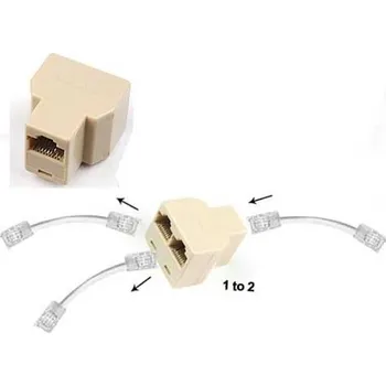 Síťový kabel Modulární rozbočení 8P8C RJ45 1x female/2x female