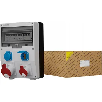 Rozvaděč Zabezpečený stavební rozvaděč s zásuvkami Typ F Doktorvolt DV-1776-D