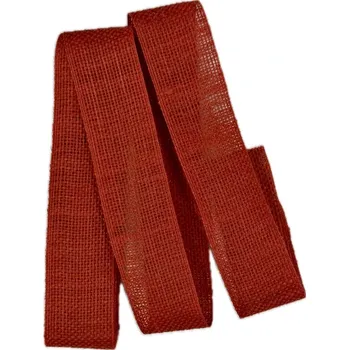 Stuha Stuha lněná Nature Basic – Classic Red červená 25mm x 2m (11,-Kč/m) (Stuha lněná, barva červená, oboustranná, rustikální, biologicky odbouratelná – GoGreen)