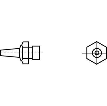 Horkovzdušná pistole Weller R04 horkovzdušná tryska horkovzdušné trysky Velikost hrotů 1.2 mm Obsah 1 ks