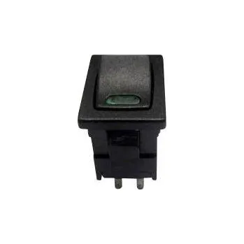 vypínač TRU COMPONENTS 1587536 kolébkový spínač TC-R13-66L-02 GN 250 V/AC 6 A 1x vyp/zap s aretací 1 ks