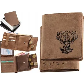 Peněženka Ostatní peněženka z pravé kůže hnědá - dámská