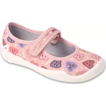 Dívčí obuv BEFADO 114X544 dívčí balerínky růžové srdíčka 26 114X544_26