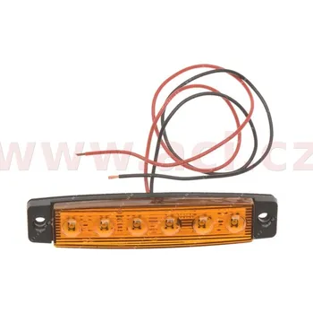 Přídavný světlomet poziční světlo 9,5*2[cm] oranžové 12/24V (6 LED diod) s 30 cm kabelem TRUCK L-P (9907086) (9907086)