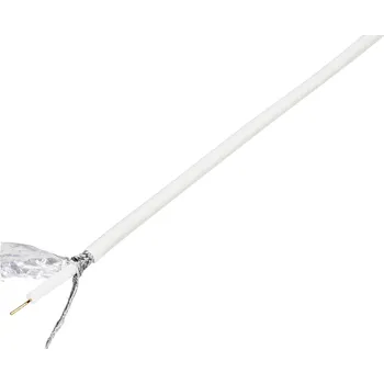 Video kabel TRU COMPONENTS RG6 /U, 1567364 koaxiální kabel, vnější Ø: 6.60 mm, 75 Ω, 120 dB, bílá, 100 m