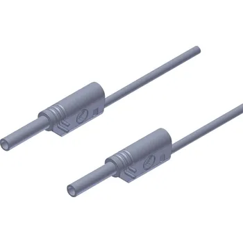 Měřicí kabel Hirschmann Test a Measurement MVL S 100/1 Au bezpečnostní měřicí kabely lamelová zástrčka 2 mm lamelová zástrčka 2 mm 1.00 m šedá 1 ks