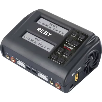 Nabíječka baterií Reely V-Charge 200 Duo modelářská nabíječka, 10 A, Li-Ion, Li-Pol, LiFePO , LiHV , NiCd, NiMH, kyselina sírová, nabíjecí funkce, kontrola teploty
