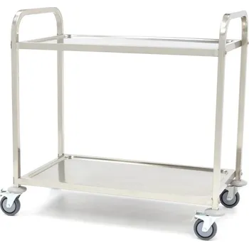Servírovací stolek Servírovací vozík z nerezové oceli – 2 police