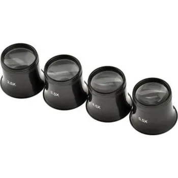 Lupa Povrchová kontaktní lupa 2.5 X, 3.5 X, 4.5 X, 5.5 Xnásobné zvětšení 25.4mm RS PRO