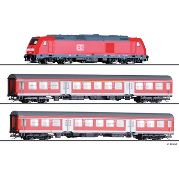 Modelová železnice TT - Startovací sada: Osobní vlak DB AG, koleje, ovladač, ep. V / TILLIG 01505