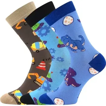 BOMA Ponožky dětské KAITO s obrázky CHLAPECKÉ mix C II (3&nbsp;páry) 25-29 126204