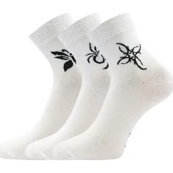 Dámské ponožky BOMA Ponožky dámské slabé TATOO letní MIX BÍLÉ (3&nbsp;páry) 39-42 102116
