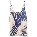 VERO MODA Top VMVINA modrá / marine modrá / barva bílé vlny