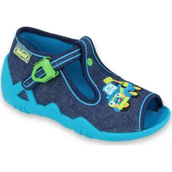 Chlapecké bačkory BEFADO 217P107 chlapecké sandálky modré auto 20 217P107_20