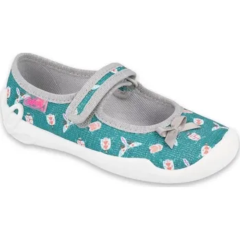 Dívčí bačkory BEFADO 114X446 dívčí balerínky tyrkysové 27 114X446_27