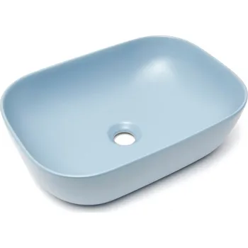 Swiss aqua technologies Umyvadlo na desku SAT Infinitio 45,5x32,5 cm tmavě modrá mat bez přepadu SATINF4532DBLM