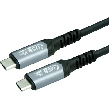 Prodlužovací kabel Value USB kabel USB 4.0 USB-C ® zástrčka, USB-C ® zástrčka 2.00 m černá stíněný 11.99.9087