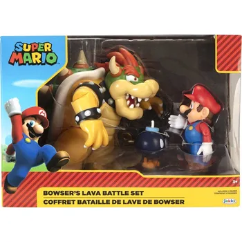 Figurka Super Mario Lávová bitva Mario vs Bowser Diorama S1