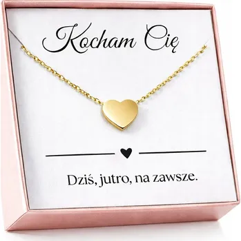 Náhrdelník Zlatý náhrdelník se srdíčkem na Valentýna řetízek SRDCE GRAVÍROVÁNÍ