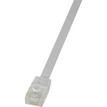 Datový kabel LogiLink CF2051U RJ45 síťové kabely, propojovací kabely CAT 6 U/UTP 2.00 m bílá flexibilní provedení 1 ks