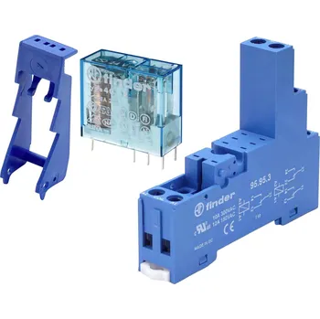 Relé Finder 406190124000 plus 95953 plus 095913 vazební relé 12 V/DC 16 A 1 přepínací kontakt 1 sada
