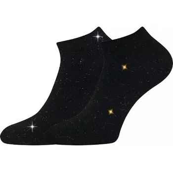 Dámské ponožky LONKA Ponožky dámské bambusové nízké BIRGIT s lurexem ČERNÉ (2&nbsp;páry) 39-42 120088