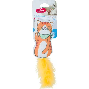 ZOLUX CHATOUILLE KOČKA S PEŘÍČKEM ŽLUTÁ 13CM 173417
