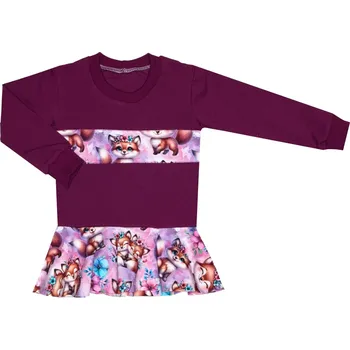 Kojenecké oblečení Mikinošaty bez kapuce Lištičky Velikost: 86