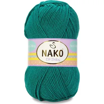 Nako Příze Elit baby 10327 zelená petrolejová