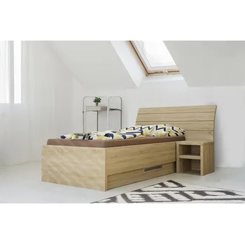 Postel Ahorn Laglio s úložným prostorem - jednolůžko Délka [cm]: 200, Šířka [cm]: 80