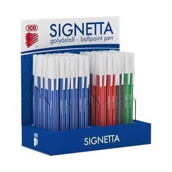 Kuličkové pero "Signetta", displej/120 ks, 4 barvy, 0,7 mm, s uzávěrem, ICO 9020001086