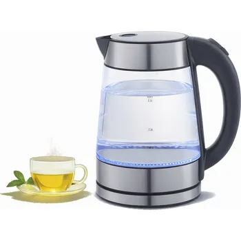 Rychlovarná konvice Skleněná rychlovarná konvice s LED podsvícením 2200W 1,7L