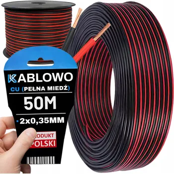 elektrický kabel KABEL REPRODUKTOROVÝ DVOUŽILOVÝ AUDIO HQ OFC CU 2x0,35MM KABLOWO 50M