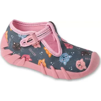 Dívčí obuv BEFADO 110P502 dívčí bačkorky SPEEDY kočičky 19 110P502_19