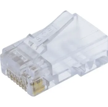 Konektor Konektor RJ45 Cat5, počet cest: 8, Přímý, Kabelová montáž, Samec, počet portů: 1