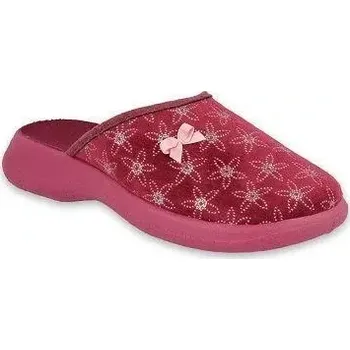 Dámské pantofle BEFADO 019D125 OLIVIA ZŠ vínová kytičky mašlička 41 019D125_41